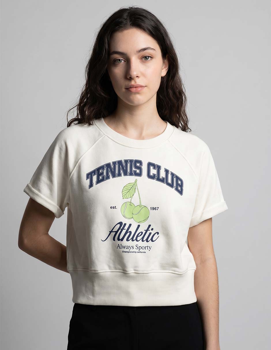 Blusa manga corta para mujer