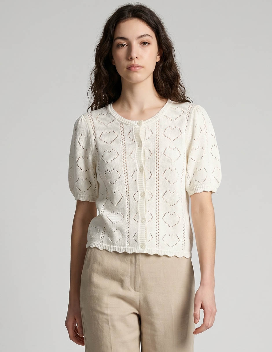 Blusa manga al codo para mujer