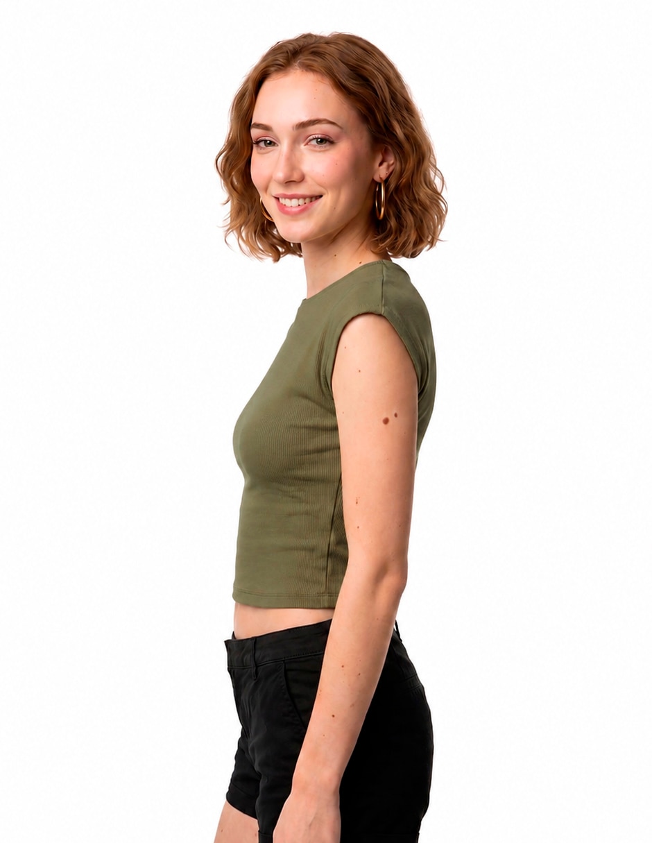 Blusa manga corta para mujer 4