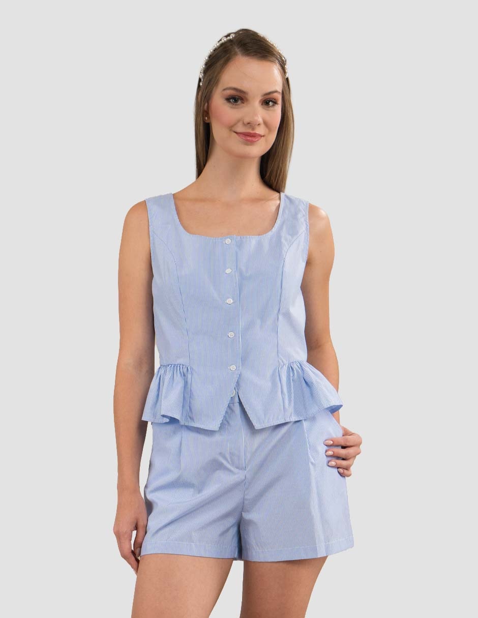 Blusa sin manga para mujer
