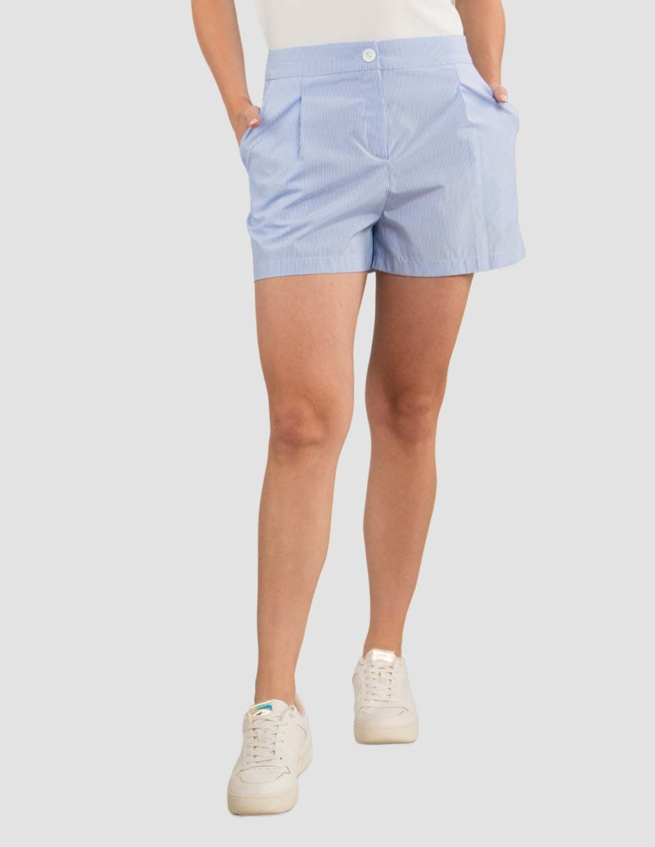 Short/Bermuda de Poliéster y algodón para mujer