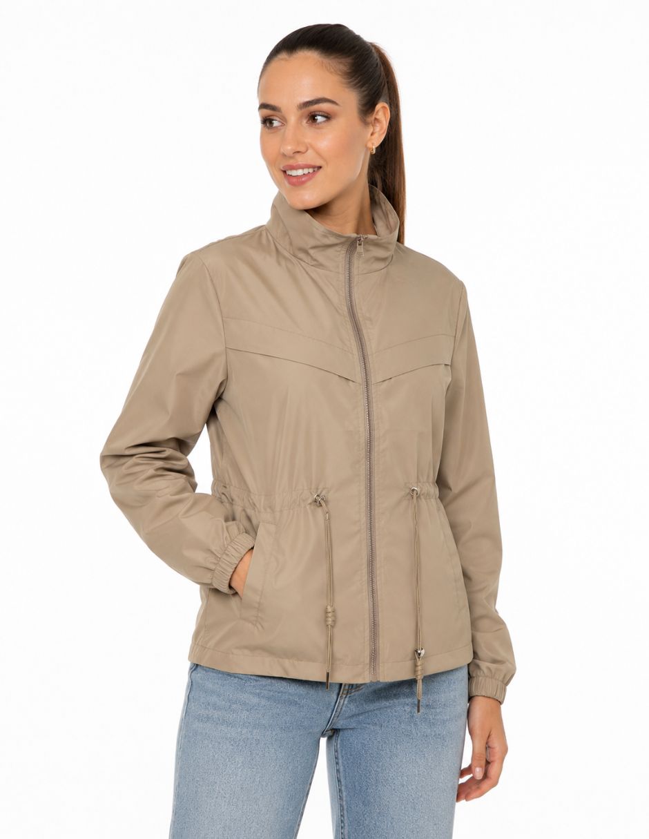 Chamarra casual de algodón para mujer