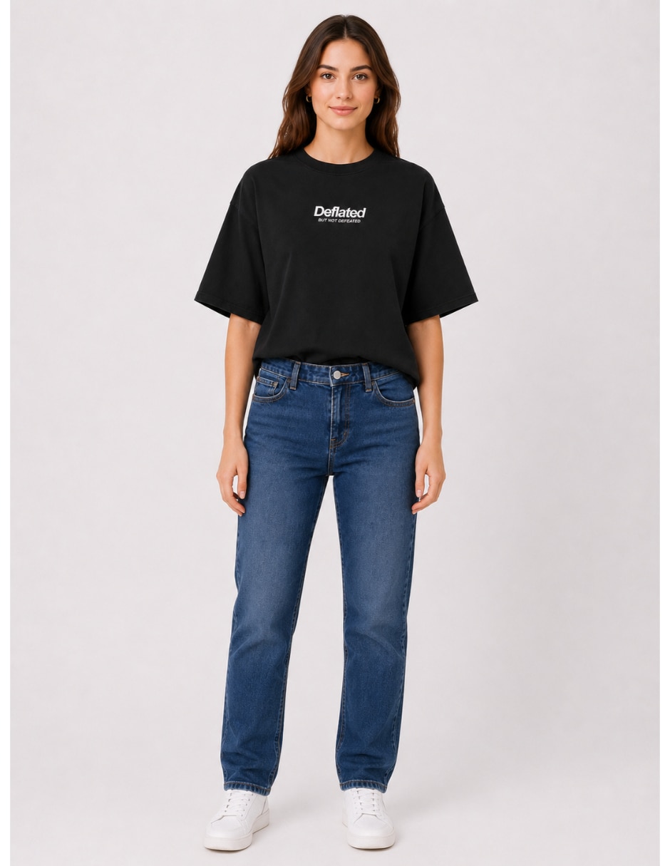 Playera manga al codo cuello redondo para mujer 2