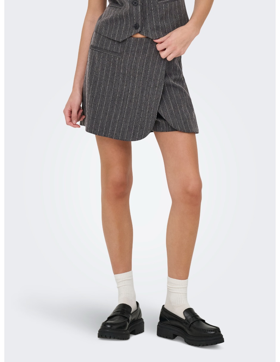 Falda/Falda short/Falda pantalón Corto de Mezcla de materiales a la (si aplica) Cintura alta
