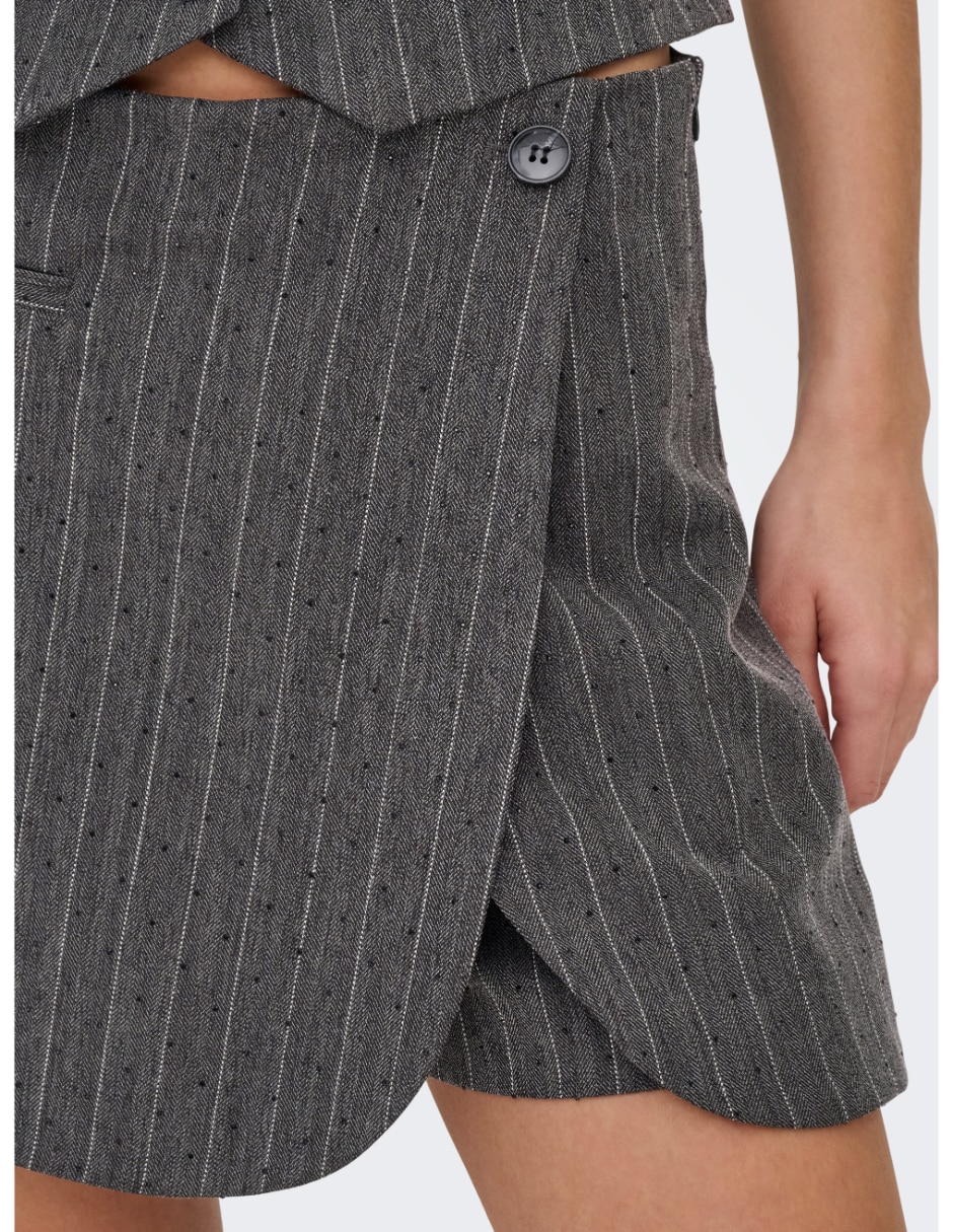 Falda/Falda short/Falda pantalón Corto de Mezcla de materiales a la (si aplica) Cintura alta 3