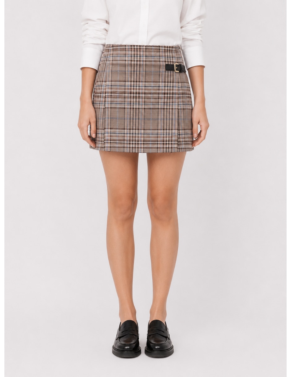 Falda mini a la cintura alta