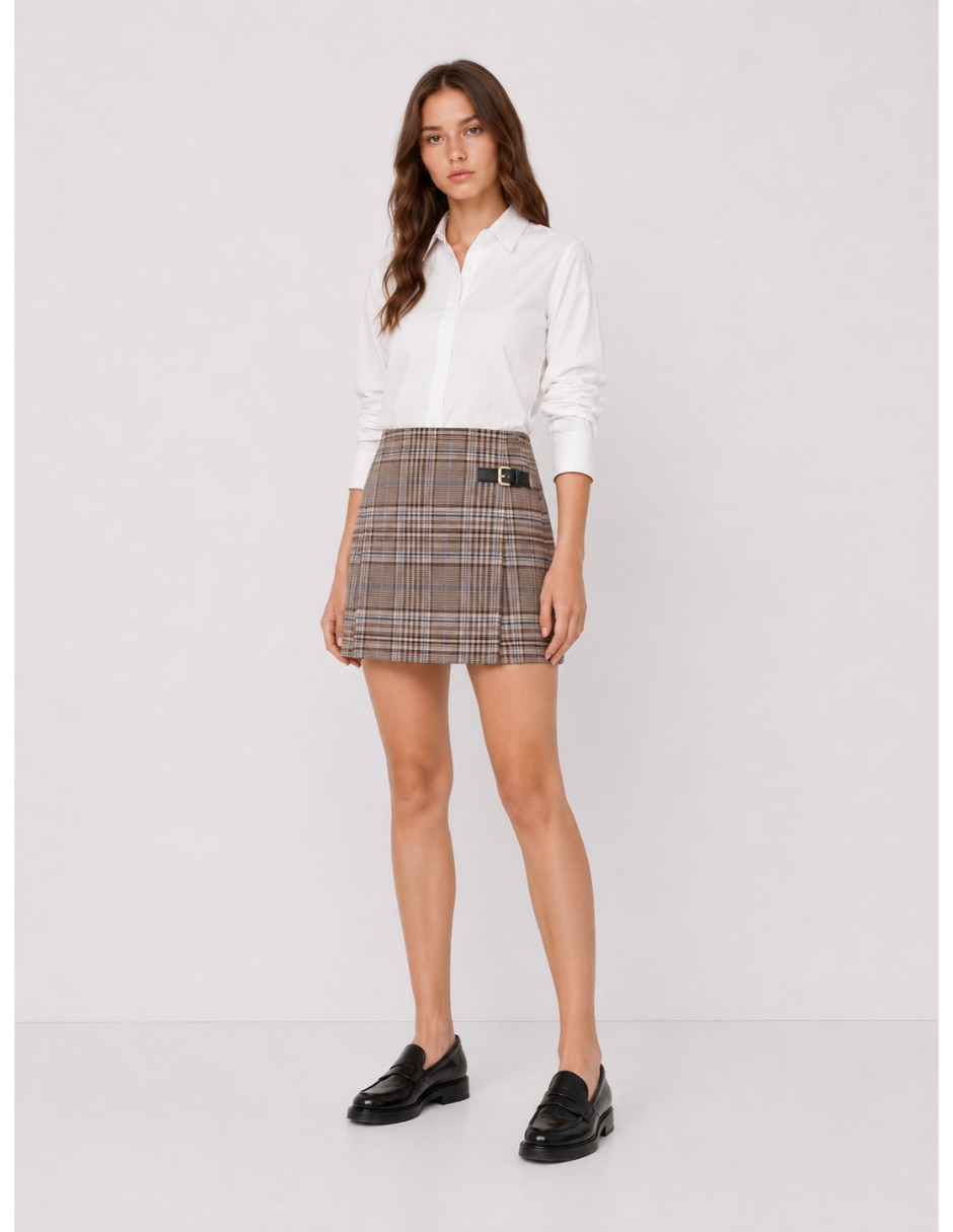 Falda mini a la cintura alta 3