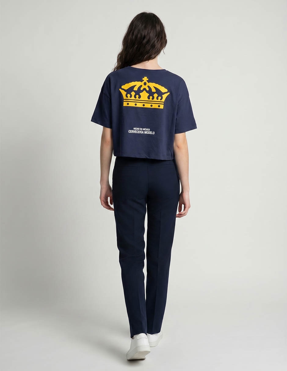 Playera manga corta Corona cuello redondo para mujer 2