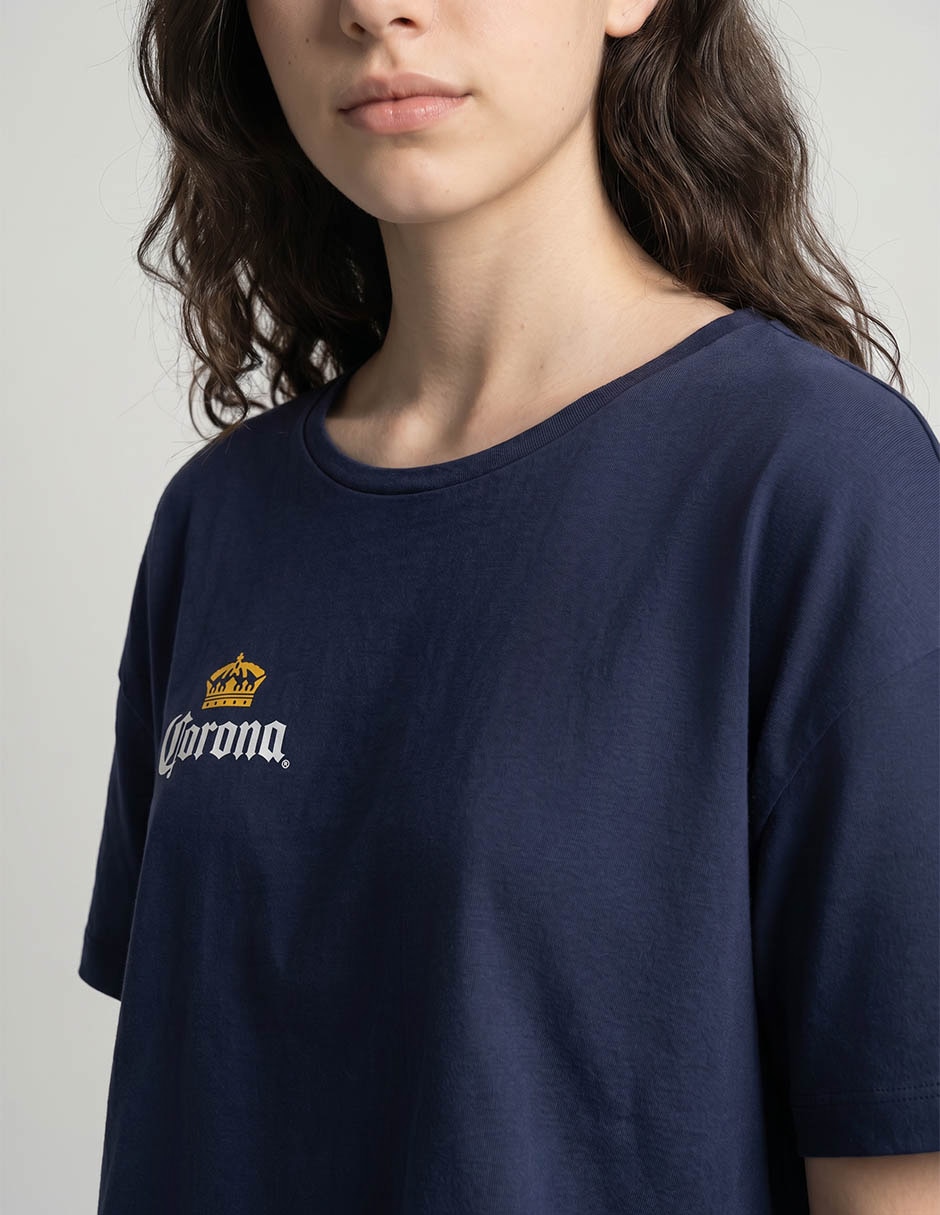 Playera manga corta Corona cuello redondo para mujer 3