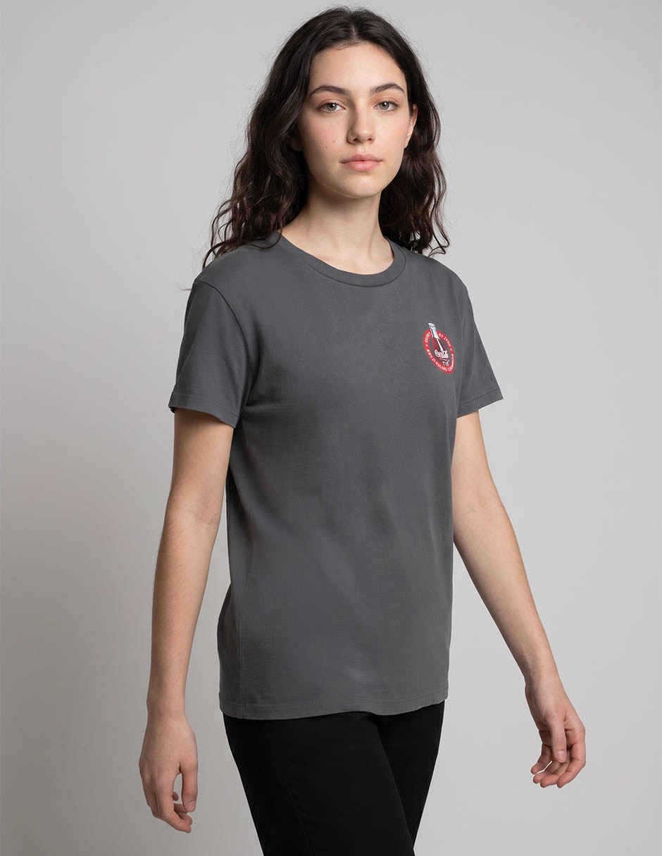 Playera manga corta Coca-Cola cuello redondo para mujer Playera manga corta Coca-Cola cuello redondo para mujer
