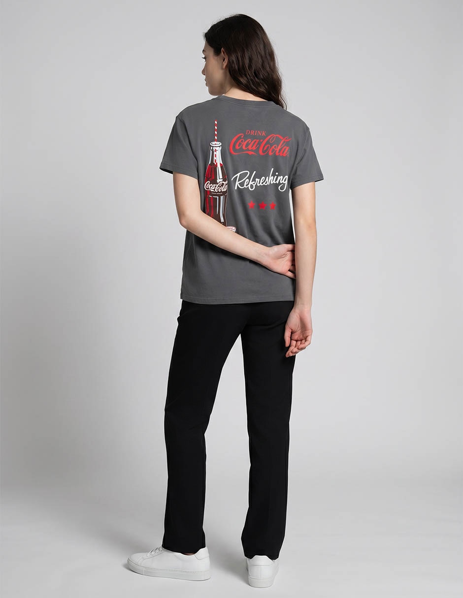 Playera manga corta Coca-Cola cuello redondo para mujer 2