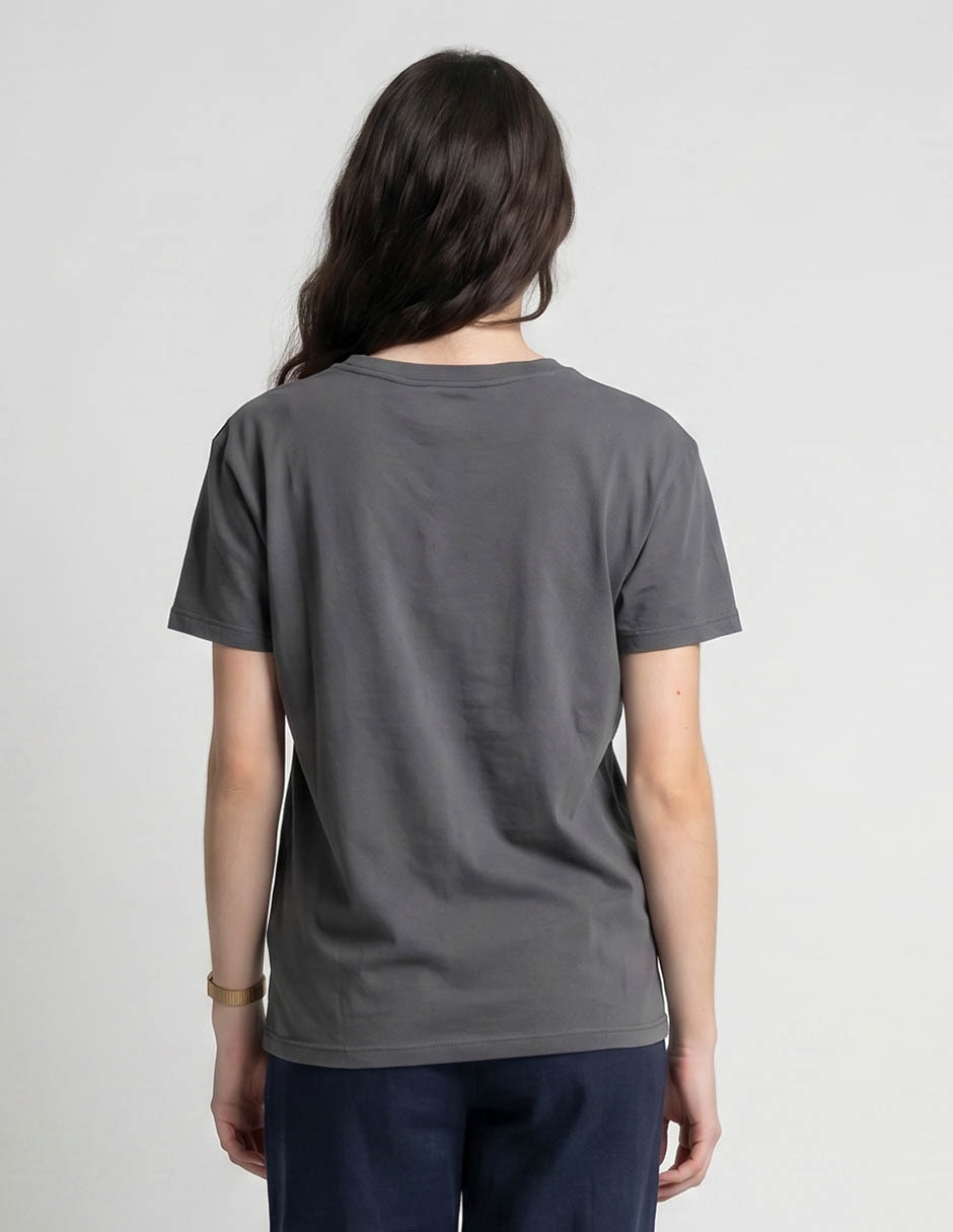Playera manga corta cuello redondo para mujer 2