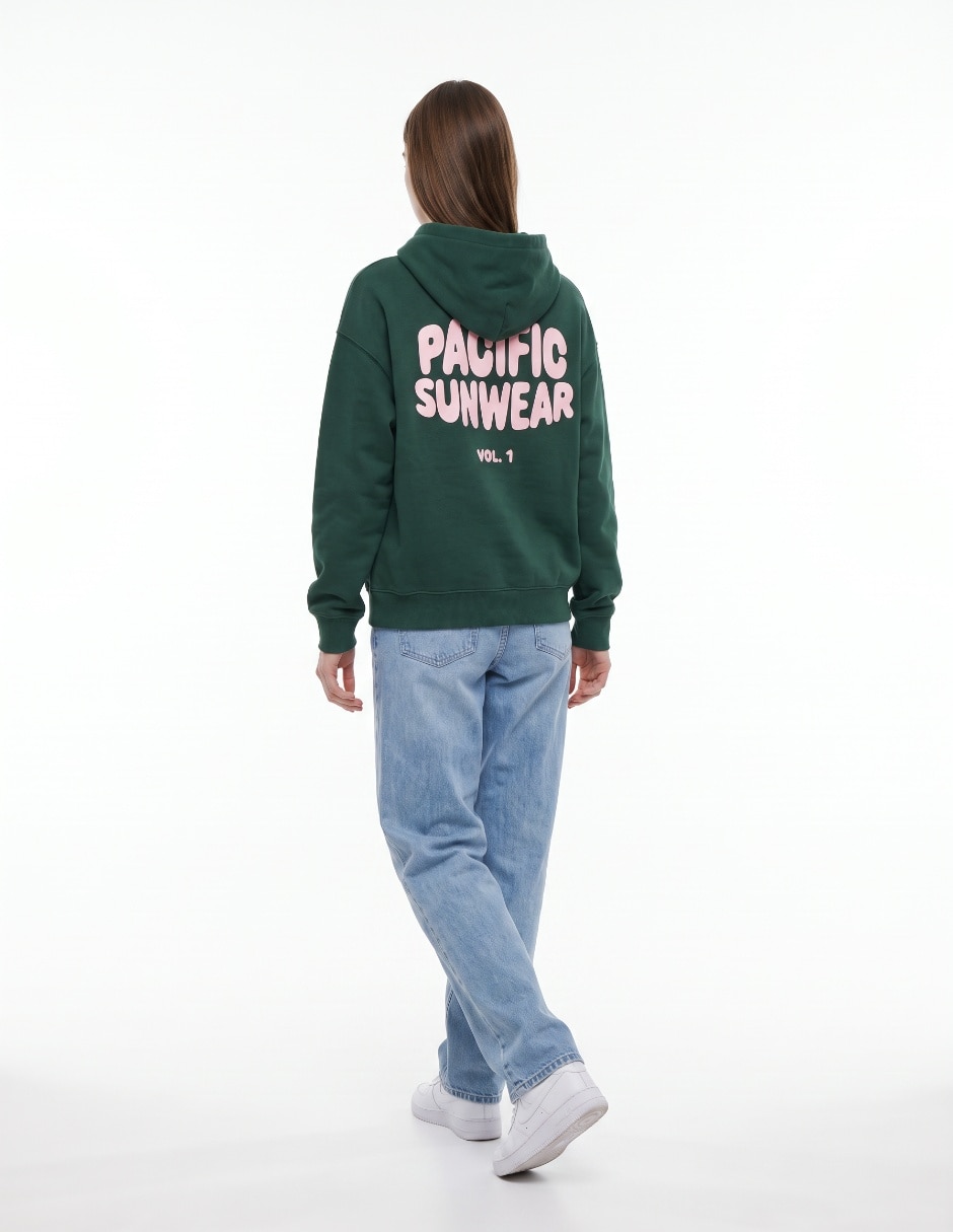 Sudadera con capucha y bolsa para mujer 2
