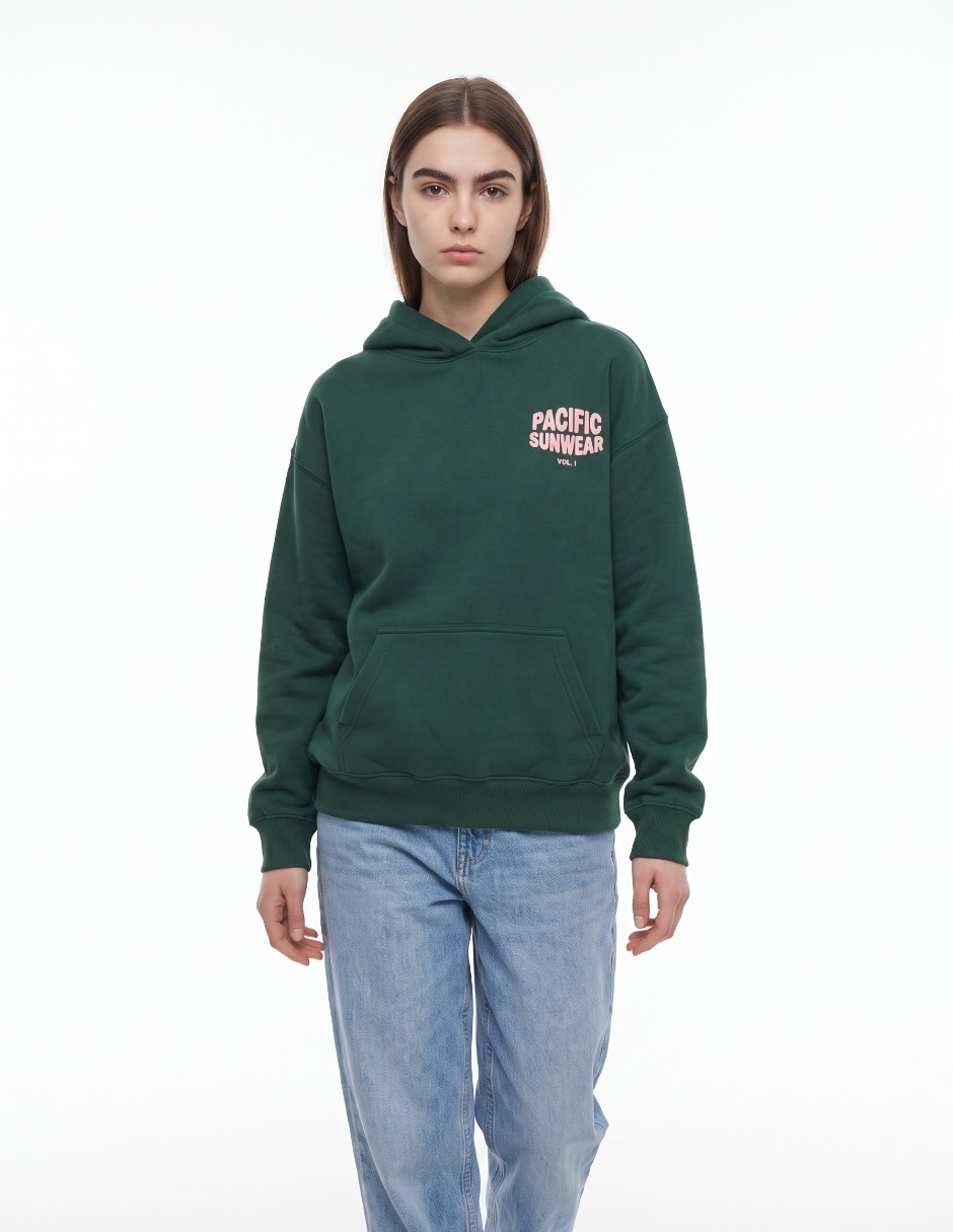 Sudadera con capucha y bolsa para mujer 3