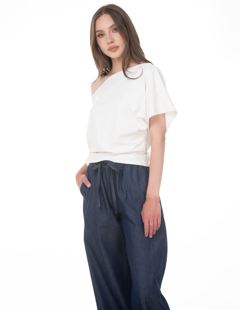 Blusa sarah bustani manga corta para mujer Blusa sarah bustani manga corta para mujer