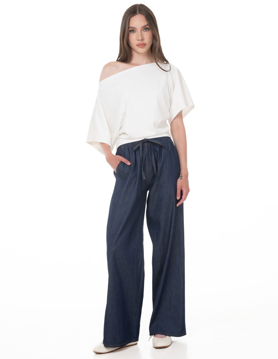 Blusa sarah bustani manga corta para mujer