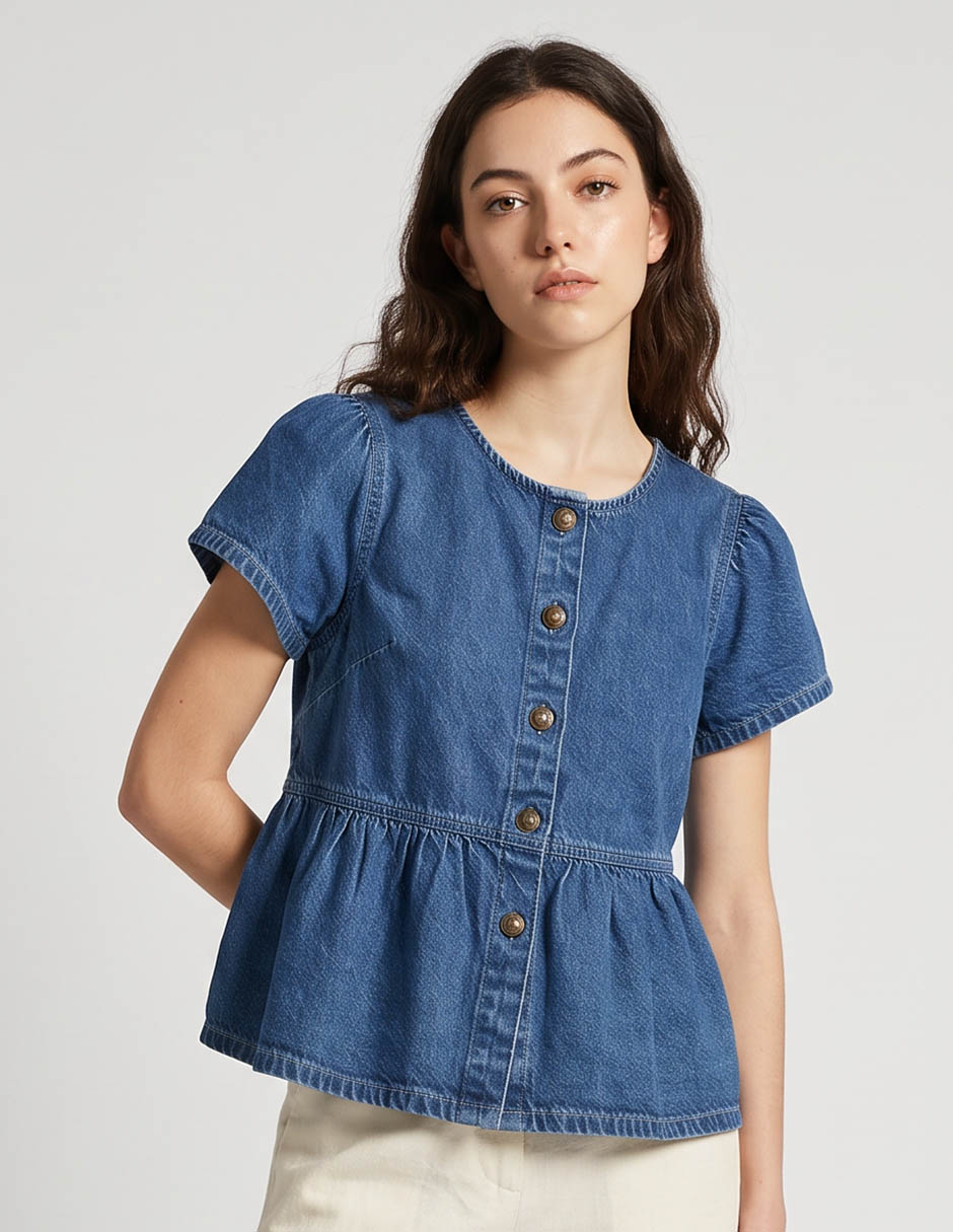 Blusa american eagle manga corta para mujer