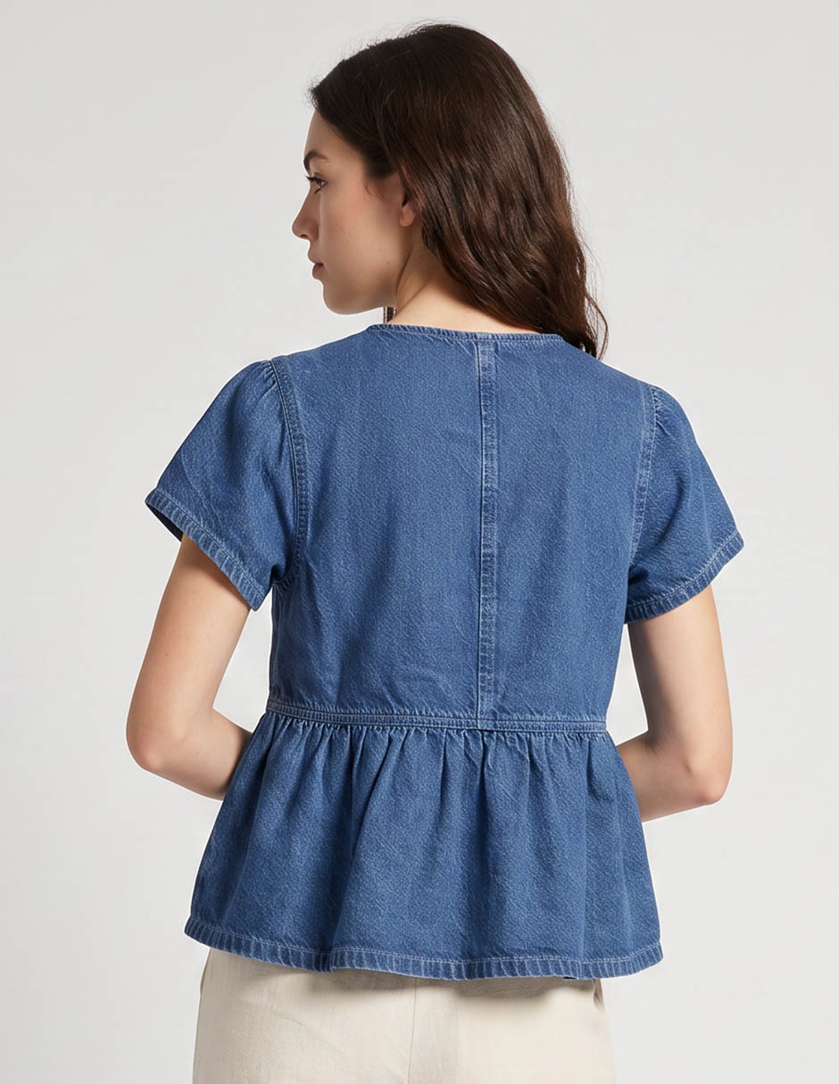 Blusa american eagle manga corta para mujer