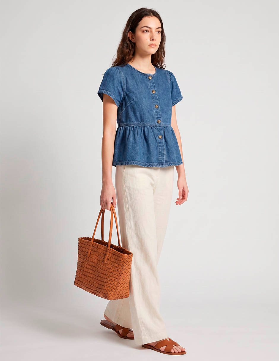 Blusa american eagle manga corta para mujer