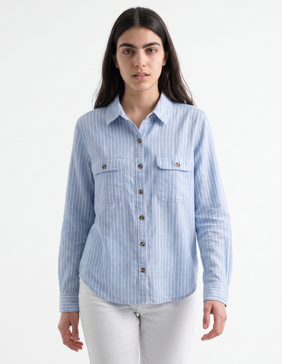 Blusa manga larga para mujer