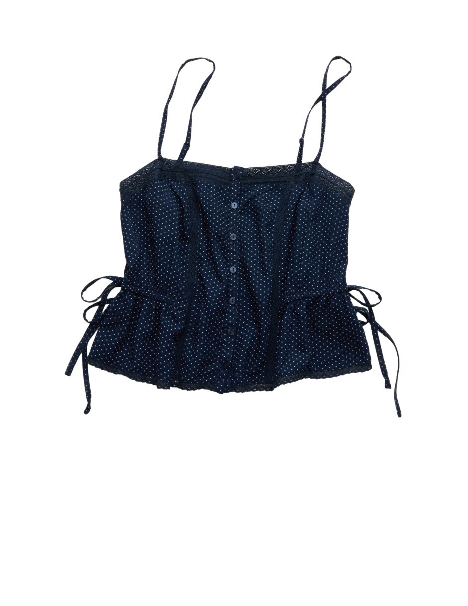 Top cuello abierto escote cuadrado tirante delgado 3