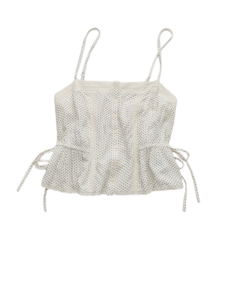 Top cuello abierto escote cuadrado tirante delgado 2