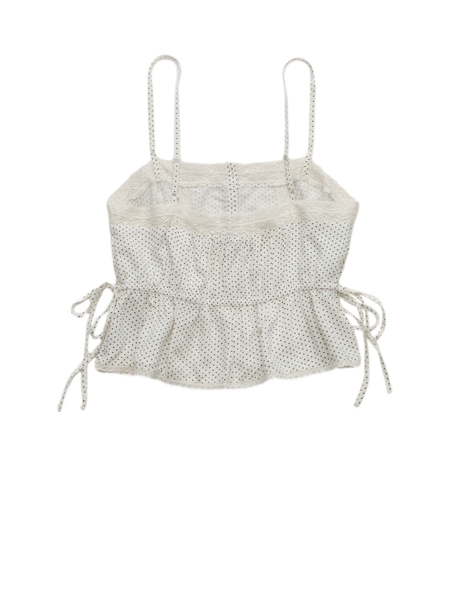 Top cuello abierto escote cuadrado tirante delgado 3