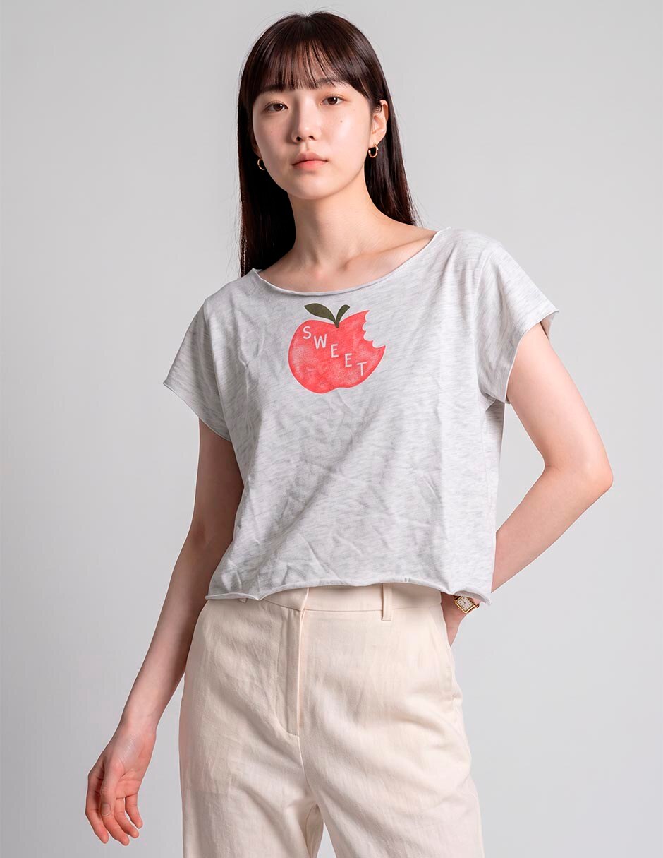 Playera manga corta cuello redondo para mujer 2
