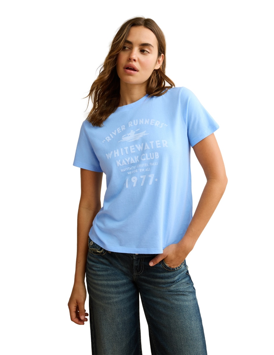 Playera manga corta american eagle tee cuello redondo para mujer