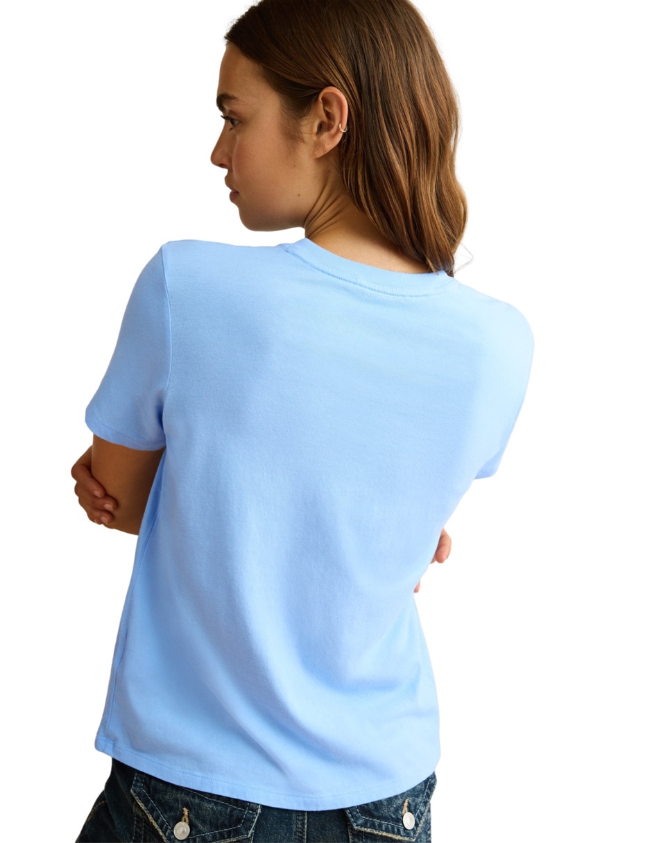 Playera manga corta american eagle tee cuello redondo para mujer