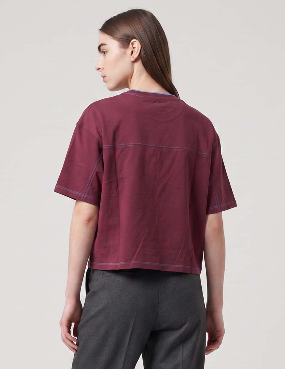 Playera manga corta cuello redondo para mujer 4
