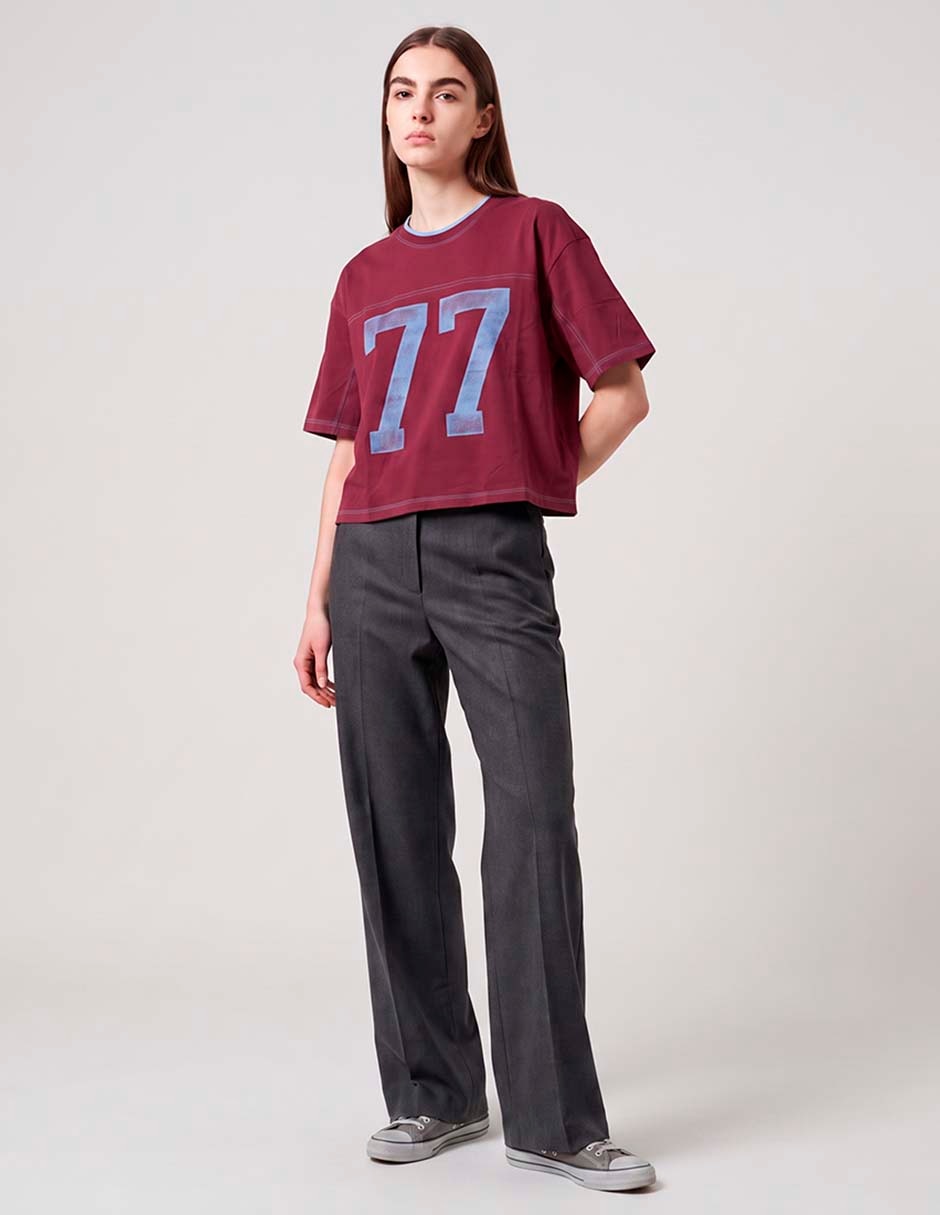 Playera manga corta cuello redondo para mujer 3