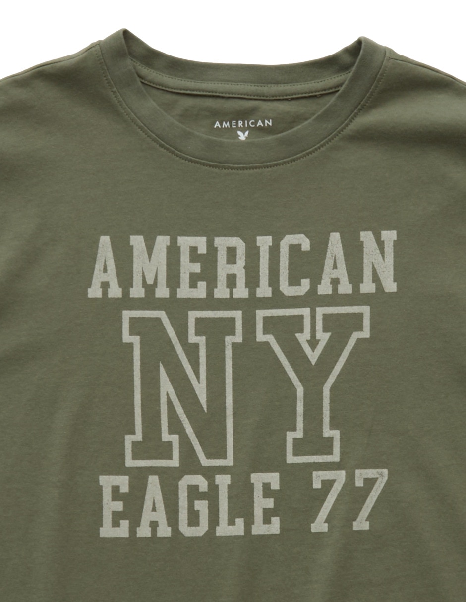 Playera manga corta american eagle tee cuello redondo para mujer