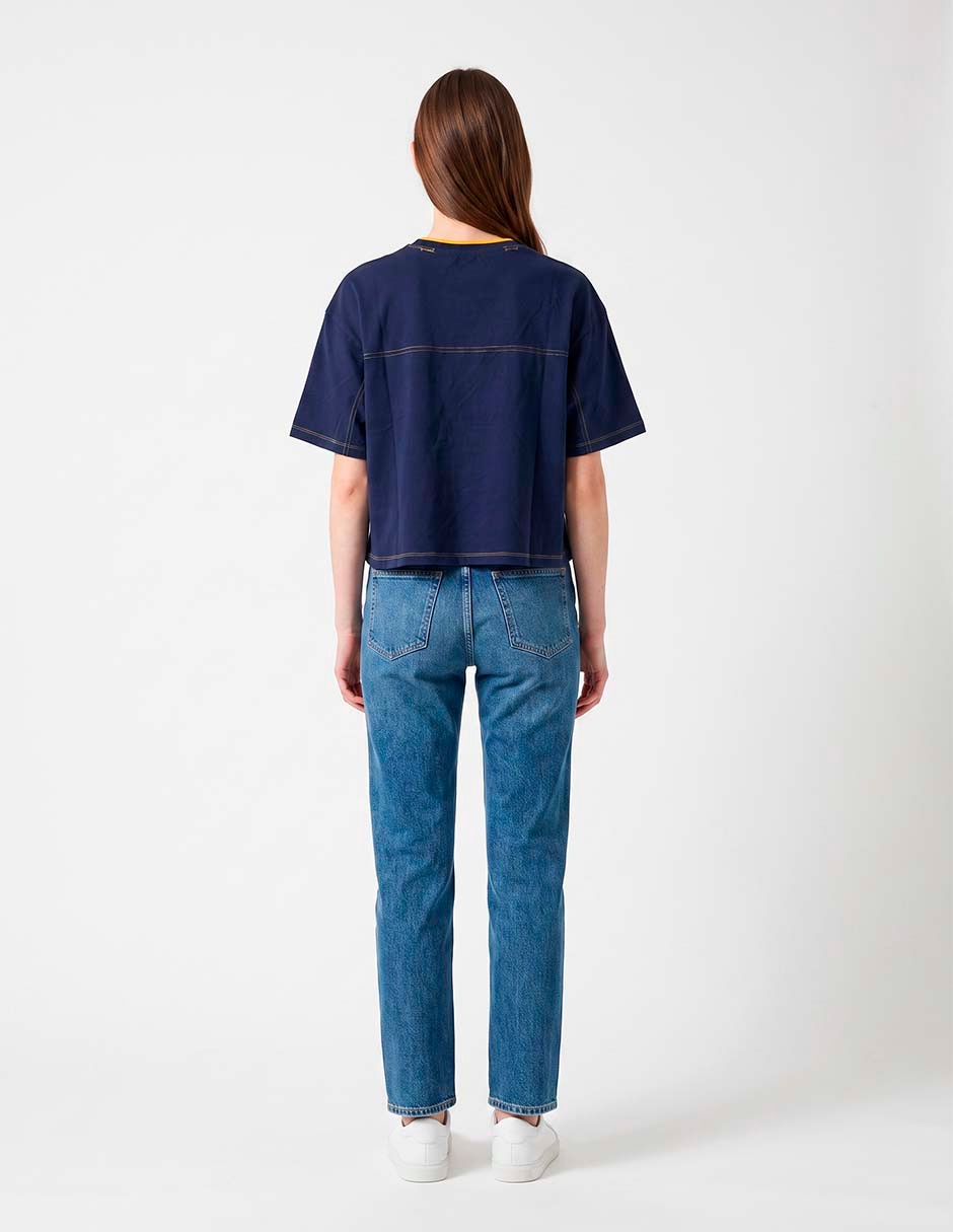 Playera manga corta cuello redondo para mujer 4