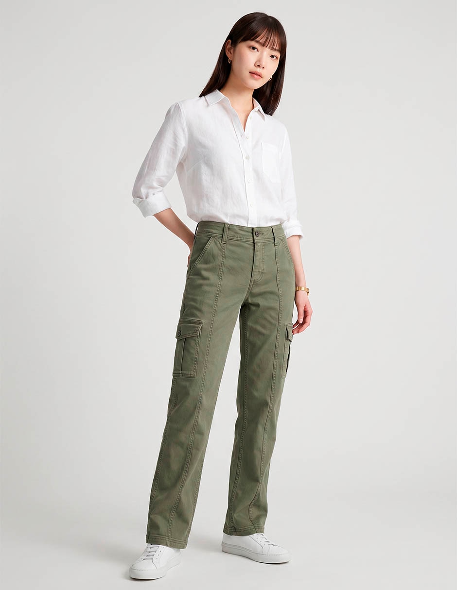 Pantalón cargo slim para mujer 3