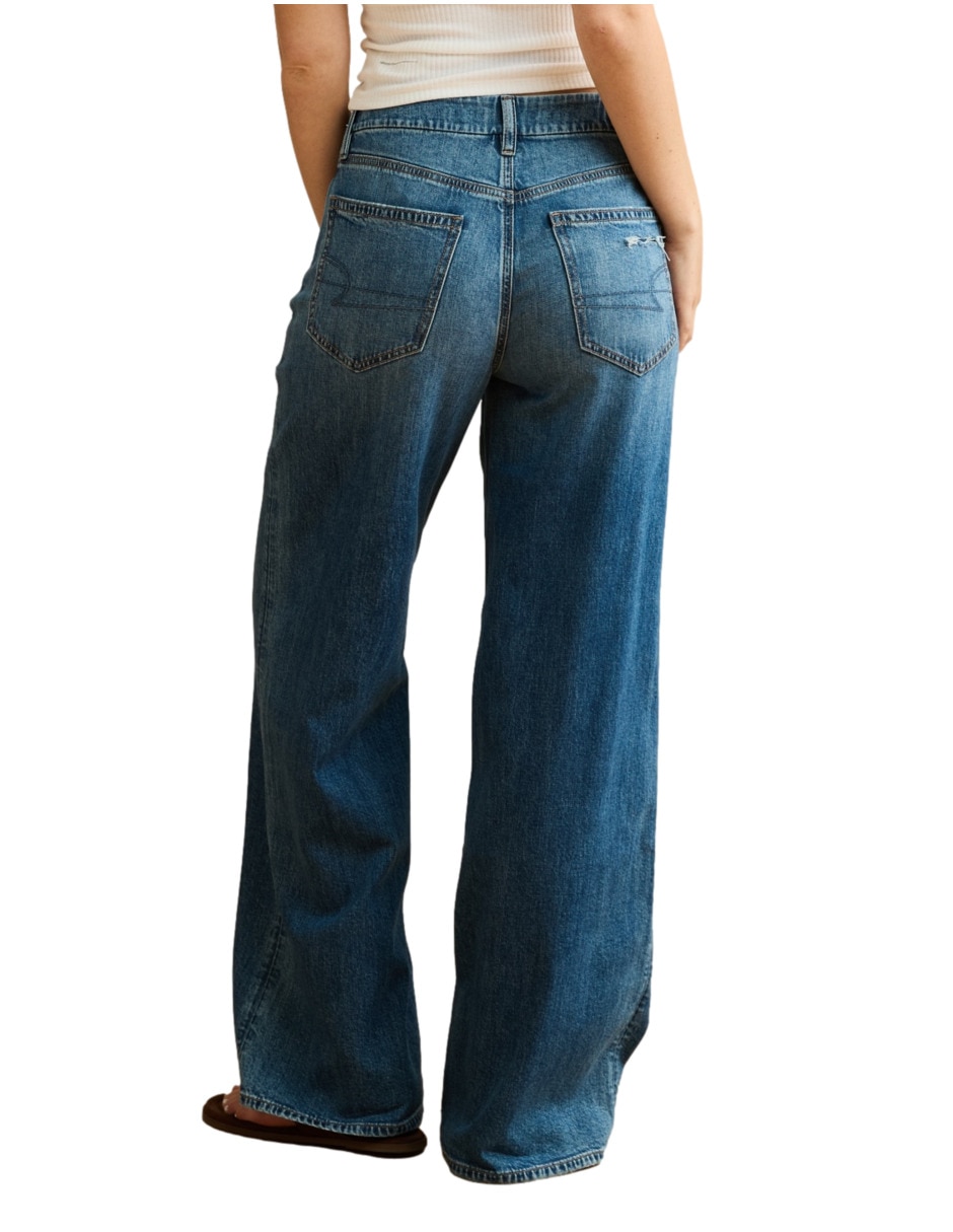 Jeans wide leg curvy baggy para mujer 2
