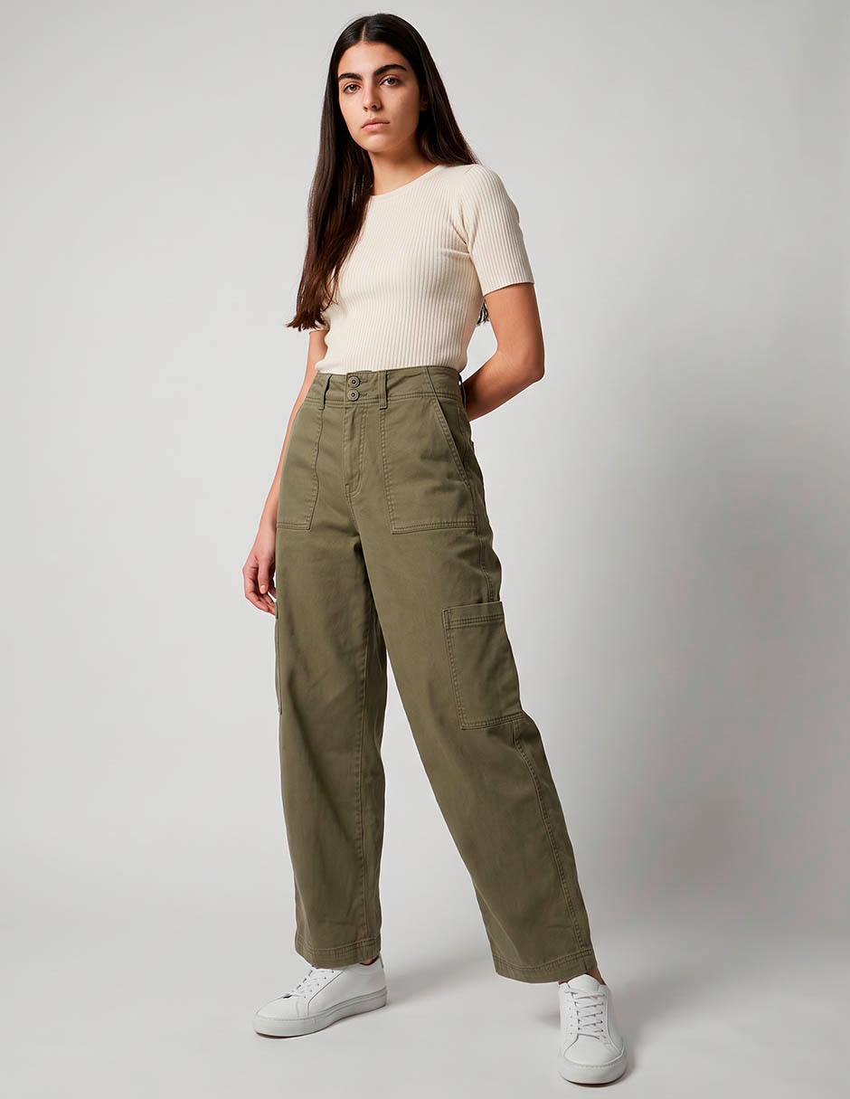 Pantalón cargo american eagle wide leg para mujer