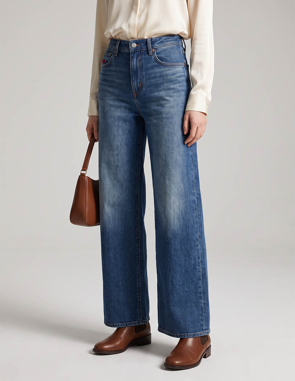 Jeans wide leg para mujer