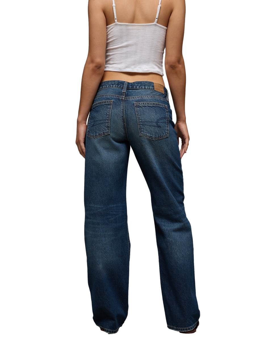 Jeans slim straight a la cintura para mujer 2