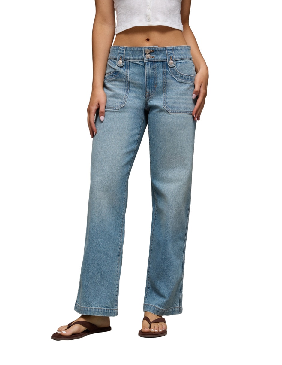 Jeans skinny stovepipe a la cintura para mujer