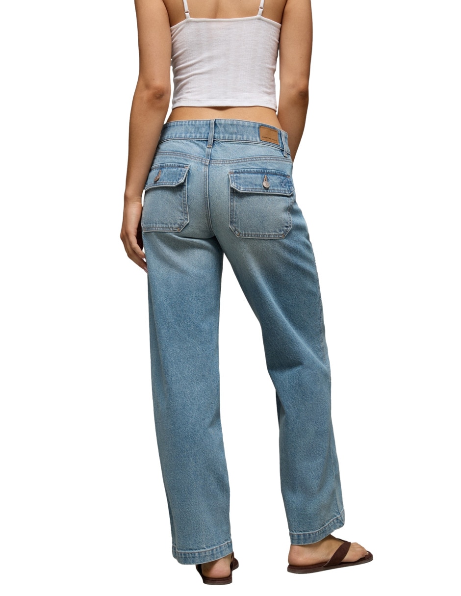 Jeans skinny stovepipe a la cintura para mujer 2