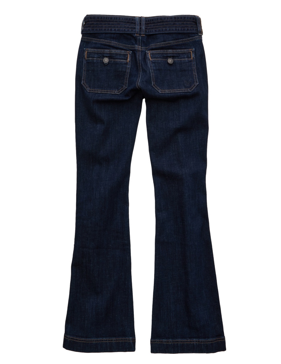 Jeans regular bota wmns kick boot d corte cintura para mujer 4