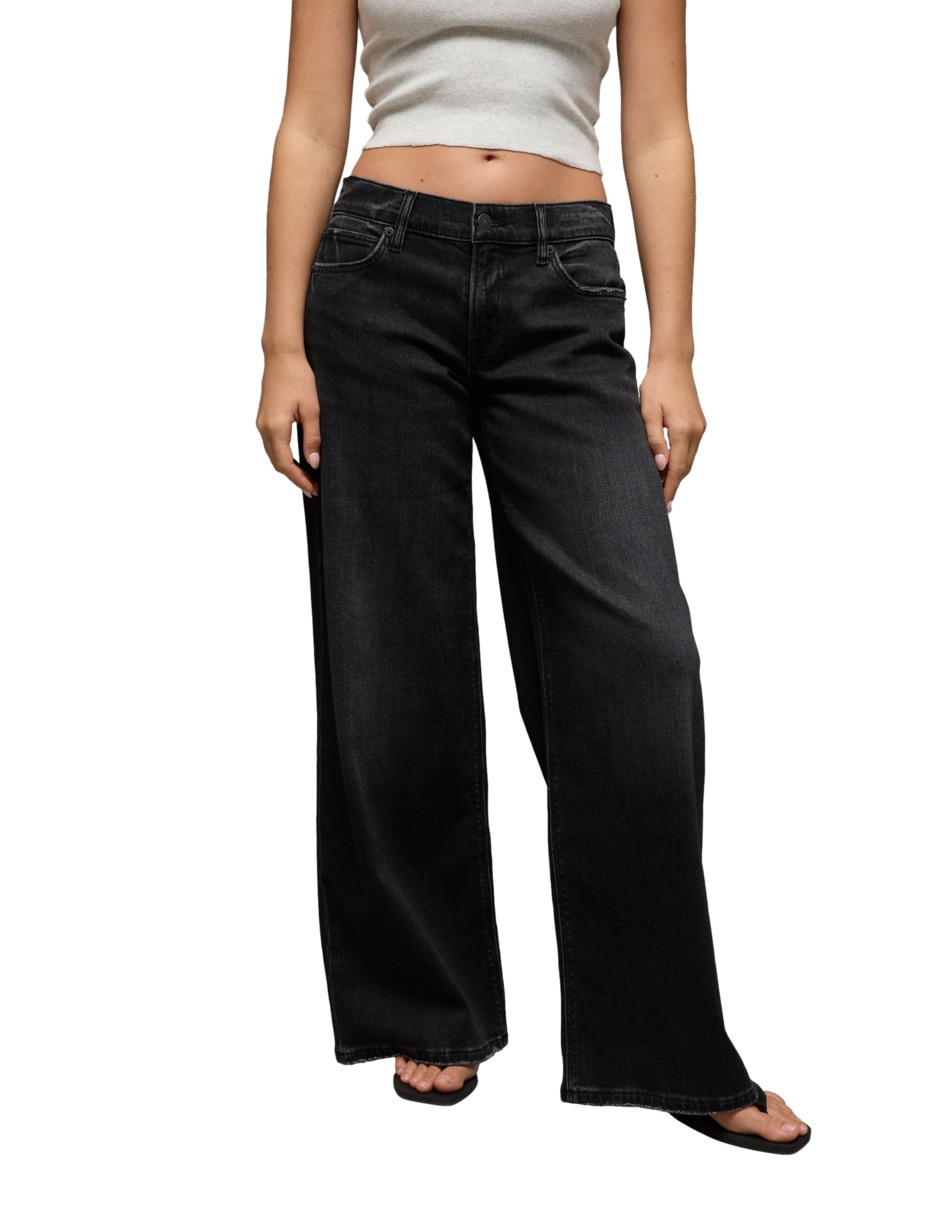 Jeans regular wide leg fashion corte cintura para mujer Jeans regular wide leg fashion corte cintura para mujer