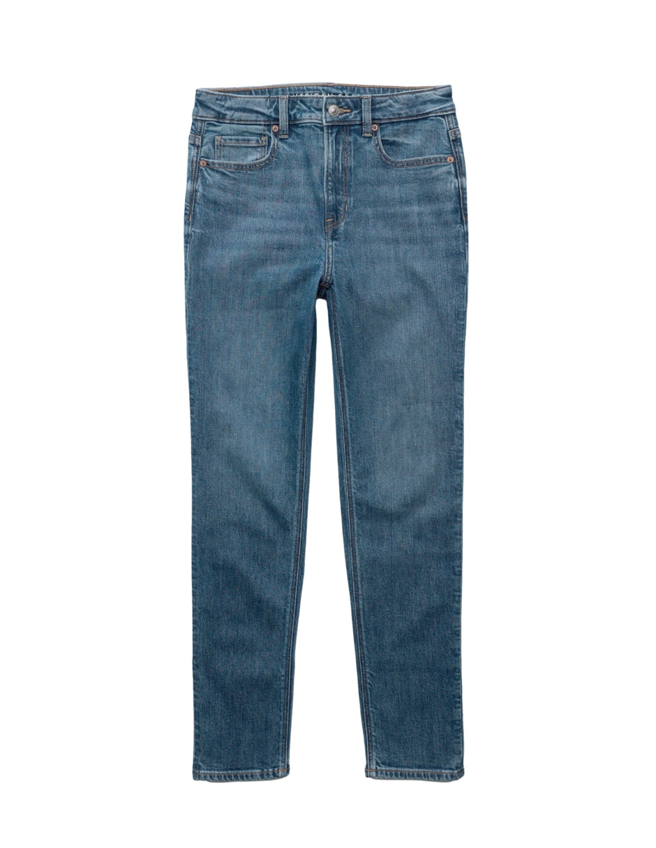 Jeans regular mom mom jean corte cintura para mujer 4