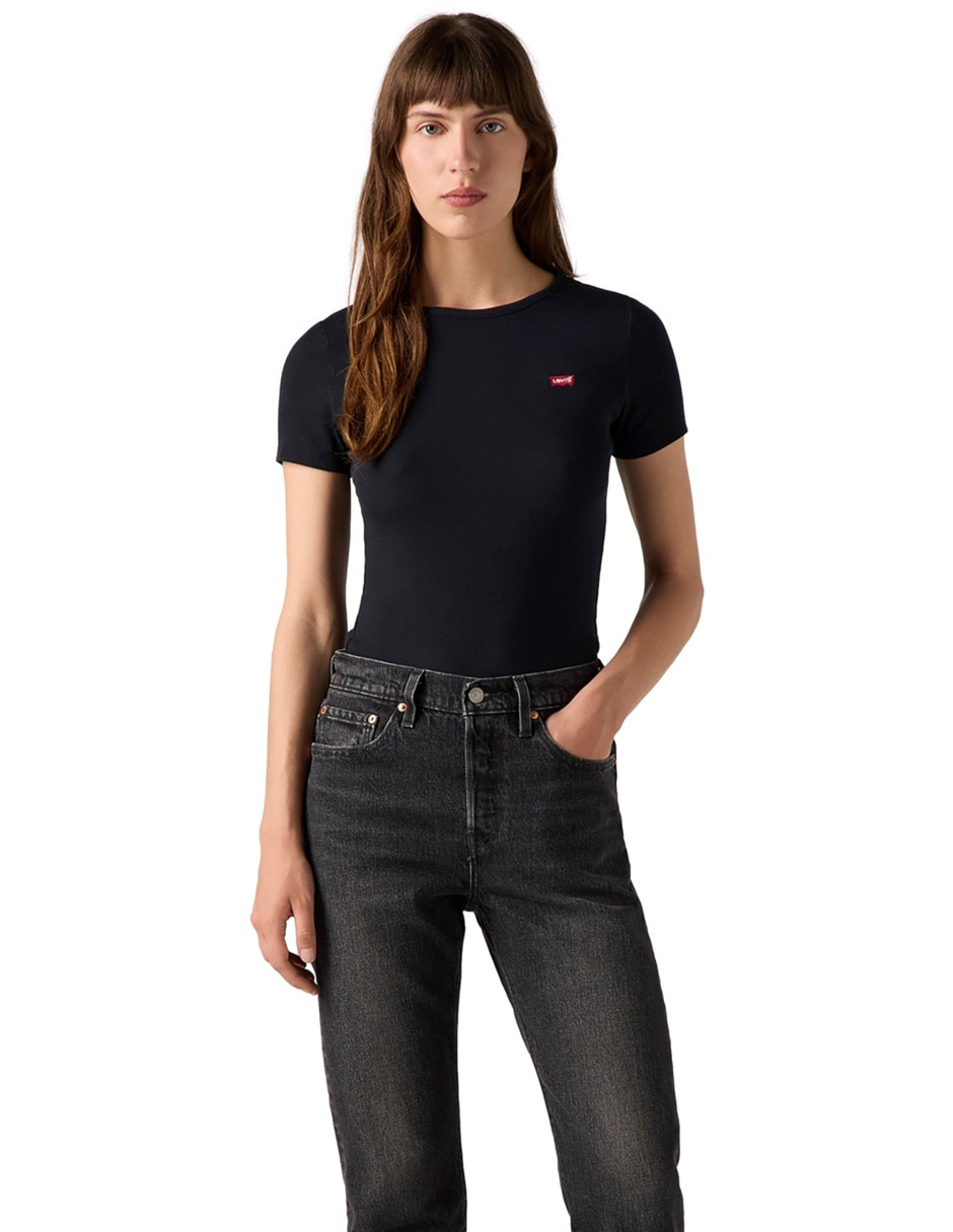 Playera manga corta cuello redondo mujer Playera manga corta cuello redondo mujer