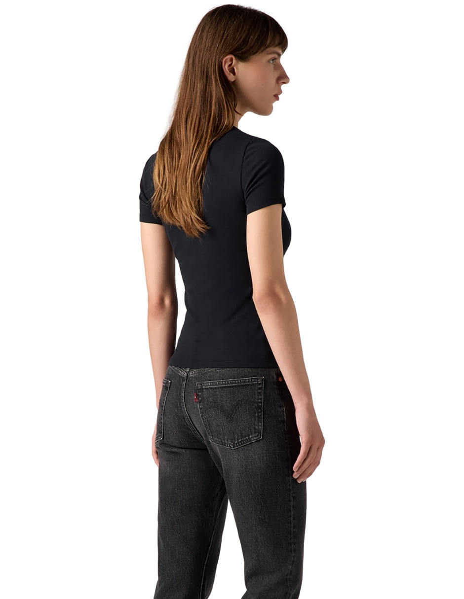 Playera manga corta cuello redondo mujer 3