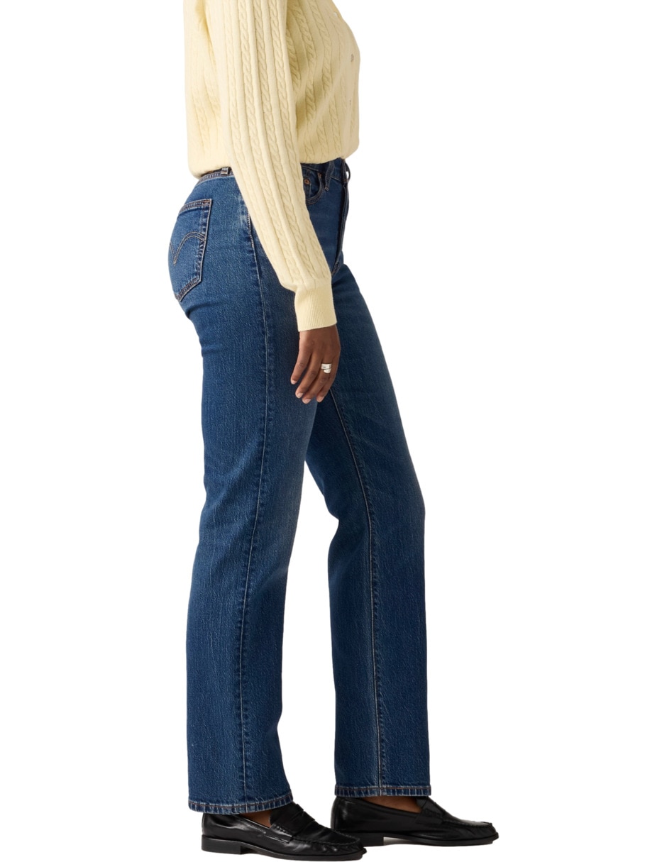 Jeans regular straight 501 corte media cintura para mujer 2