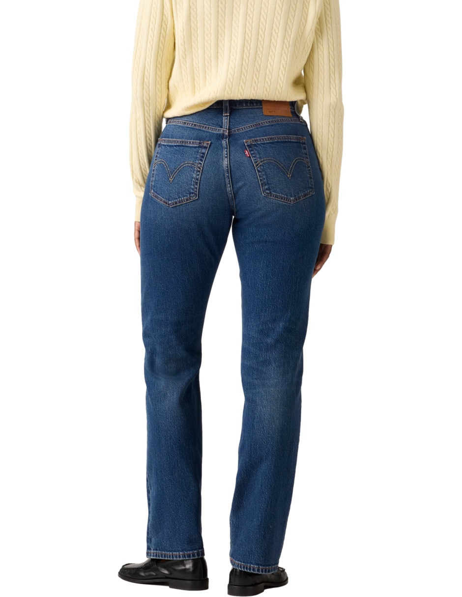 Jeans regular straight 501 corte media cintura para mujer 3
