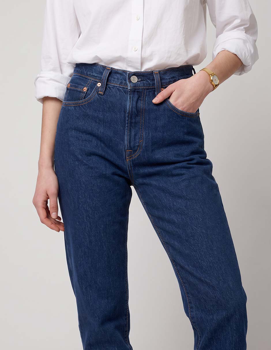 Jeans straight 501 corte media cintura para mujer 3