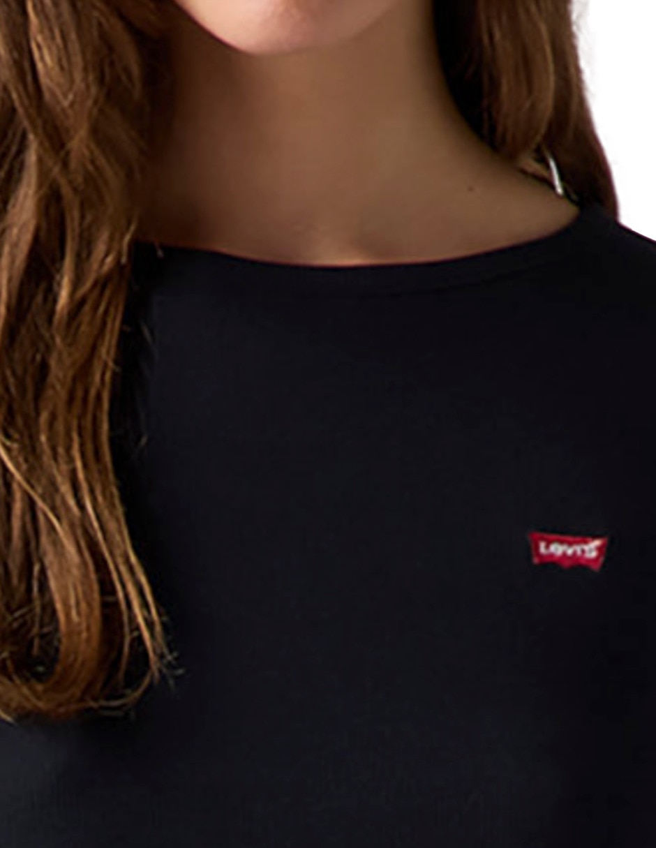 Playera manga larga cuello redondo para mujer 2